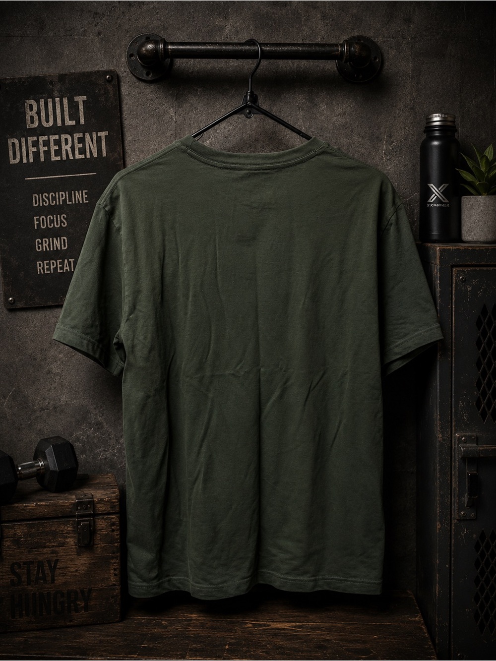 Classic Men's Xersion Crew Neck T-Shirt - Dark Green Size Large - Picture 2 of 2